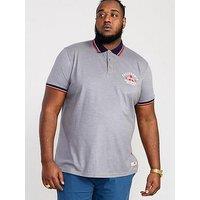 D555 Mersea Pique Polo Shirt With Chest Embroidery - Grey