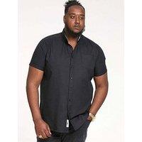 D555 James Basic Oxford Short Sleeve Shirt -Black