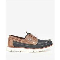 Barbour Hardy Leather Boat Shoes - Navy