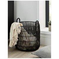 Very Home Poly Rattan Black Basket