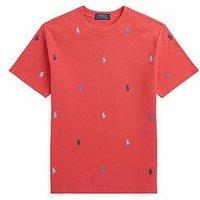 Polo Ralph Lauren Boys Horse All Over Print T-Shirt - Red