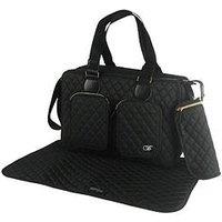 My Babiie Billie Faiers Black Quilted Deluxe Changing Bag