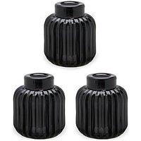 Very Home Set Of 3 Ribbed Candle Holders