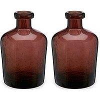 Very Home Set Of 2 Bubble Glass Bottles