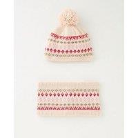 V By Very Girls Fairilse Beanie Hat And Snood Set - Cream