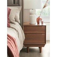 Very Home Marcel 2 Drawer Bedside Chest - Walnut