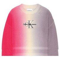 Calvin Klein Jeans Girls Monogram Gradient Sweater - Multi