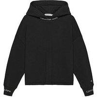 Calvin Klein Jeans Boys Intarsia Logo Hoodie - Black