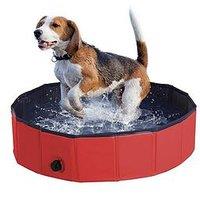 Pawhut Foldable Pet Swimming Pool - 80Cm (Red)