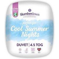 Slumberdown Cool Summer Nights 4.5 Tog Lightweight Hollowfibre Duvet, Single