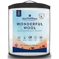 Slumberdown Wonderful Wool Duvet - 375 Gsm Medium - White