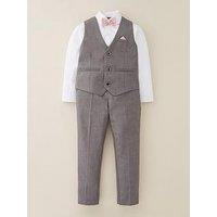 Eve And Milo Children'S Trouser, Waistcoat And Shirt Suit - Grey