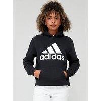 Adidas Sportswear Womens Big Logo Overhead Hoodie - Black/White