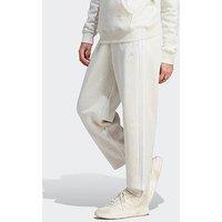 Adidas Sportswear Essentials 3-Stripes Open Hem Fleece Joggers - Off White
