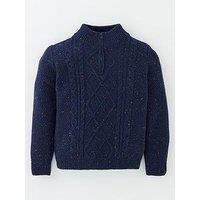Mini V By Very Boys Funnel Neck Knitted Jumper - Navy