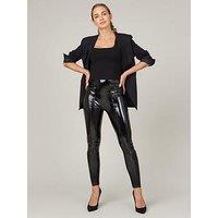 Spanx Faux Patent Leather Leggings - Black