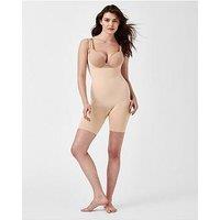 Spanx Spanx Everyday Shaping Open Bust Mid Thigh Bodysuit - Soft Nude