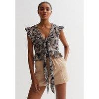 New Look Front Knot Shell Top - Print