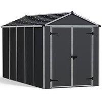 Canopia By Palram Rubicon Shed 6X12Ft - Dark Grey