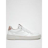 Pod Bella White & Pink Leather Trainers