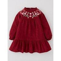 Mini V By Very Girls Berry Cord Embroidered Dress