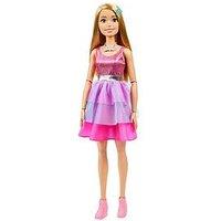 Barbie Large Doll, 28Ins Tall, With Blonde Hair And Shimmery Pink Dress