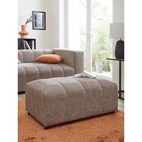 Very Home Jay Large Fabric Footstool - Taupe - Fsc Certified