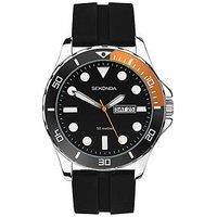 Sekonda Mens Black Rubber Strap Analogue Watch