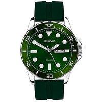 Sekonda Mens Green Rubber Strap Analogue Watch