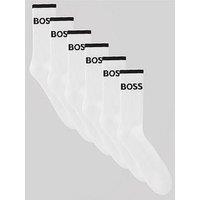 Boss 6 Pack Crew Sports Socks-White