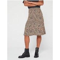 Tommy Jeans Animal Print Flare Skirt - Leopard