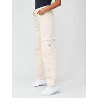 Calvin Klein Jeans High Rise Corduroy Trouser - Beige