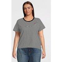 Levi'S Plus The Perfect Tee (Plus) - Raita Stripe Caviar - Multi