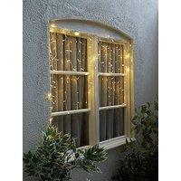 Very Home Battery Operated Indoor/Outdoor Icicle Christmas Curtain Lights