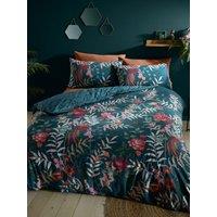 Catherine Lansfield Tropical Floral Birds Duvet Cover Set