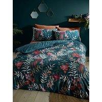 Catherine Lansfield Tropical Floral Birds Duvet Cover Set
