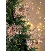 Very Home Rose Gold Fern Set Of 3 Christmas Tree Picks