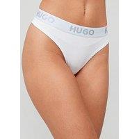 Hugo Sporty Logo Thong - White