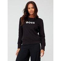 Boss Elaboss Long Sleeve Logo Sweatshirt - Black