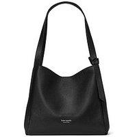 Kate Spade New York Knott Pebbled Leather Large Shoulder Bag - Black