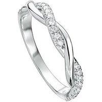 Created Brilliance Erin 9Ct White Gold Lab Grown Diamond Twist Eternity Ring