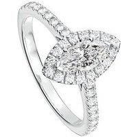 Created Brilliance Astra 18Ct White Gold 1Ct Marquise Lab Grown Diamond Halo Engagement Ring