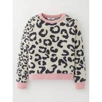 V By Very Girls Mono Leopard Knitted Jumper - Multi
