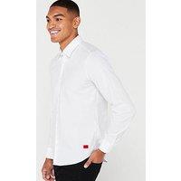 Hugo Ermo Slim Fit Long Sleeve Shirt - White