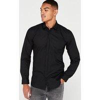 Hugo Eloy Extra Slim Fit Long Sleeve Shirt - Black