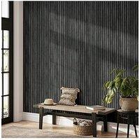 Arthouse Wood Slats Wallpaper &Ndash; Charcoal Grey