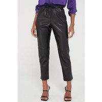 V By Very Faux Leather Comfort Waistband Trousers