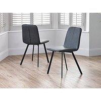 Julian Bowen Goya Pair Of Dining Chairs - Black