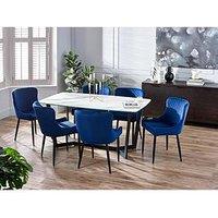 Julian Bowen Olympus 160 Cm Glass Top Dining Table (Excludes Dining Chairs)