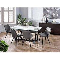 Julian Bowen Olympus Dining Table & 6 Burgess Chairs